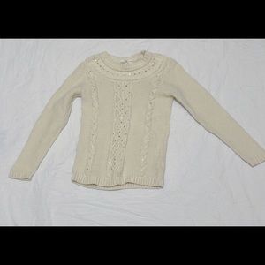 Girls cream colored GAP sweater